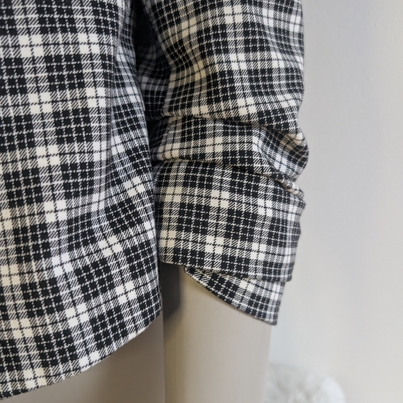 BABATON Black and White Plaid Blazer with Notched Lapel - Picture 3 of 13